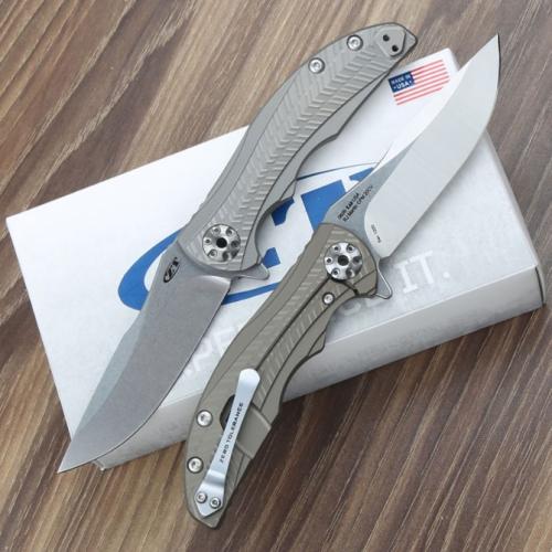 ZT0609 Titanium Folding Knife with Smooth Ceramic Bearings