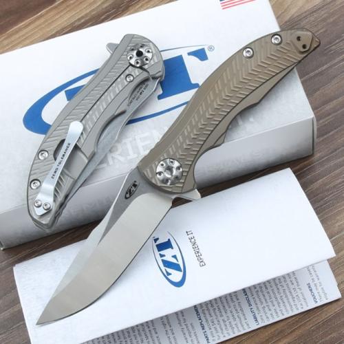 ZT0609 Titanium Folding Knife with Smooth Ceramic Bearings