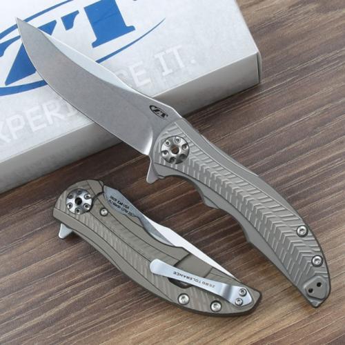ZT0609 Titanium Folding Knife with Smooth Ceramic Bearings