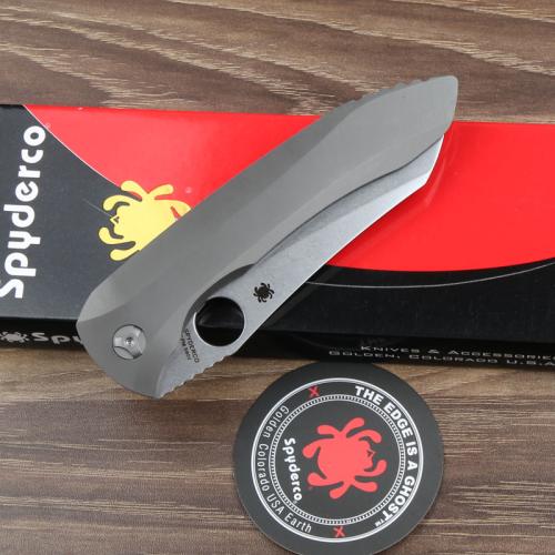 Spyderco C238TIP Folding Knife with Smooth Ceramic Bearings