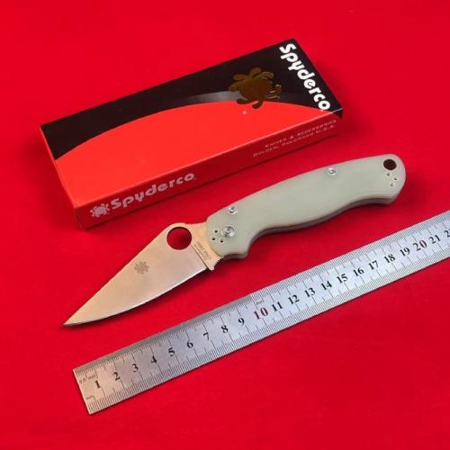 Spyderco C81 Folding Knife with Clear G10 Handle
