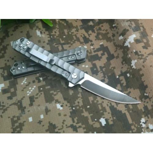 Introducing the Samurai Titanium Handle Quick-Open Folding Knife.