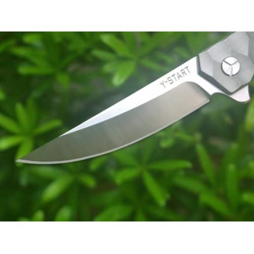 Introducing the Samurai Titanium Handle Quick-Open Folding Knife.