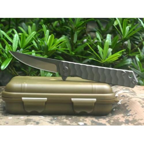 Introducing the Samurai Titanium Handle Quick-Open Folding Knife.