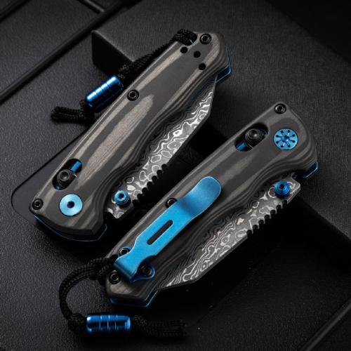 BENCHMADE Butterfly 290 Damascus Folding Knife