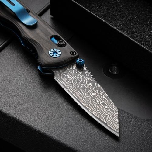 BENCHMADE Butterfly 290 Damascus Folding Knife