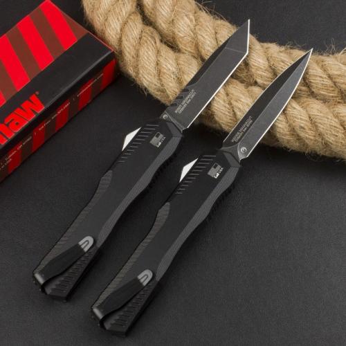 Introducing the 2024 Kershaw 9000 Spring-Assisted Knife with a sleek black blade.