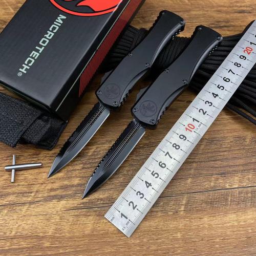 Introducing the Microtech Black Hera Serrated Edition.