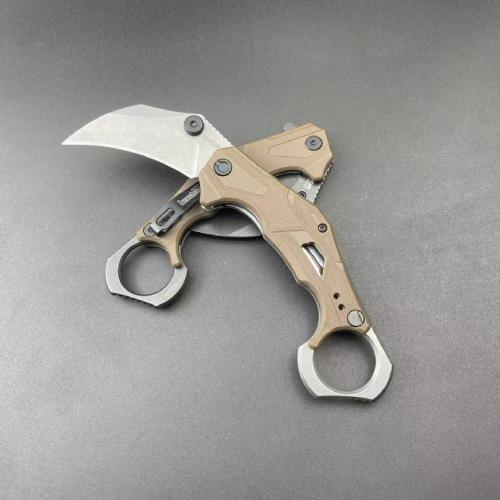 Kaxiu 2064 Folding Karambit Knife with Green Handle