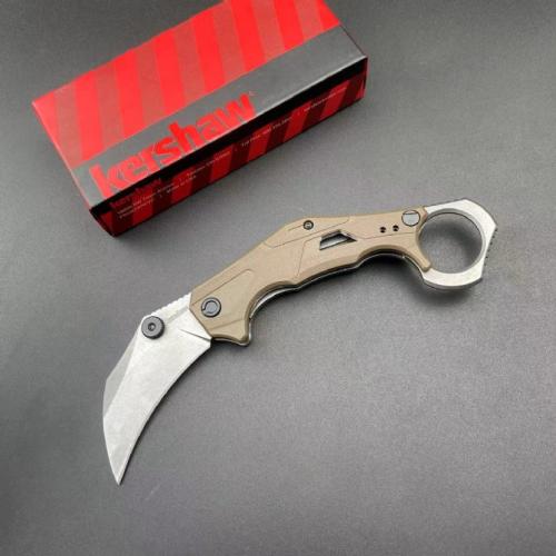 Kaxiu 2064 Folding Karambit Knife with Green Handle