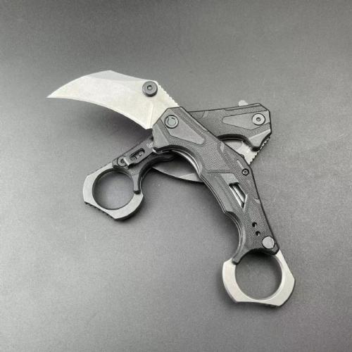 Kaxiu 2064 Folding Karambit Knife with Black Handle
