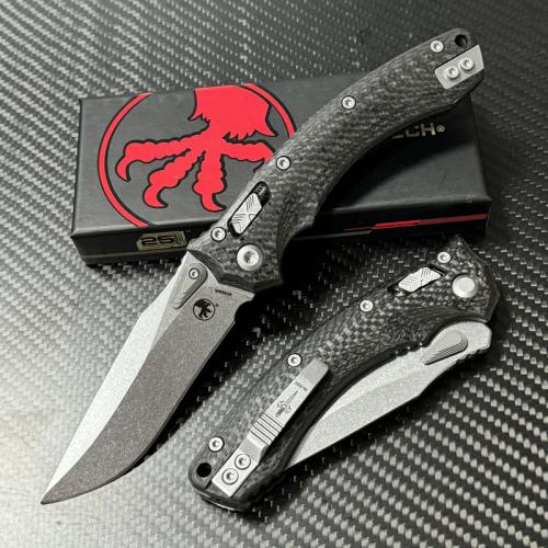 MICROTECH Amphibious Folding Knife with Carbon Fiber Handle