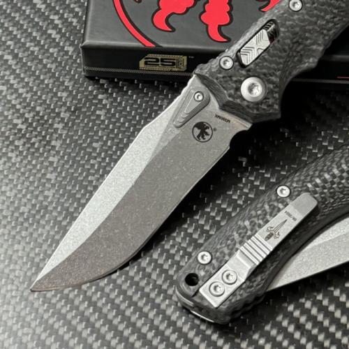 MICROTECH Amphibious Folding Knife with Carbon Fiber Handle