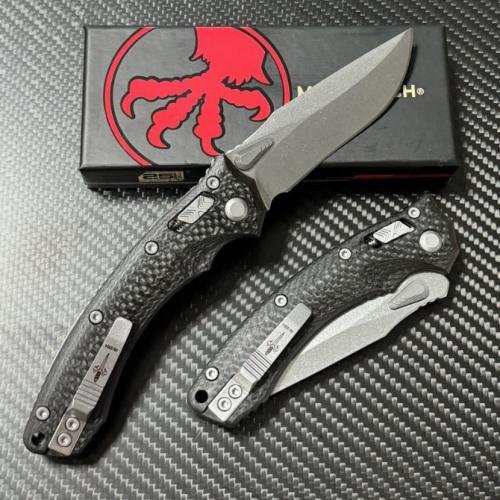 MICROTECH Amphibious Folding Knife with Carbon Fiber Handle