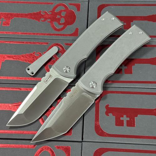 Chaves Knives 229 Redeemer Titanium Folding Knife with Dual Pocket Clips