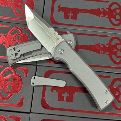 Chaves Knives 229 Redeemer Titanium Folding Knife with Dual Pocket Clips