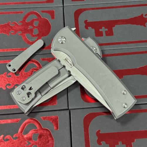 Chaves Knives 229 Redeemer Titanium Folding Knife with Dual Pocket Clips