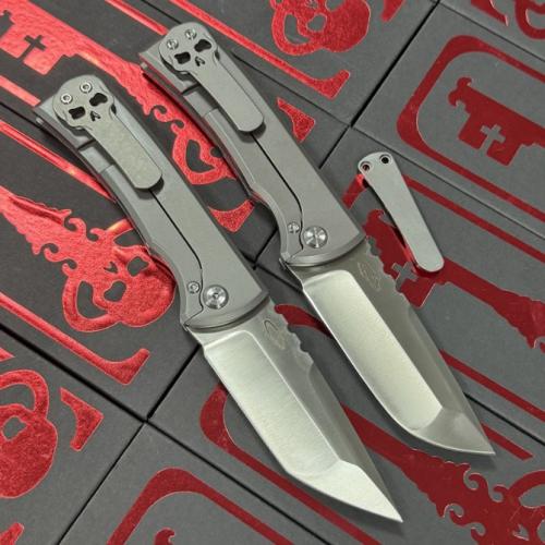 Chaves Knives 229 Redeemer Titanium Folding Knife with Dual Pocket Clips