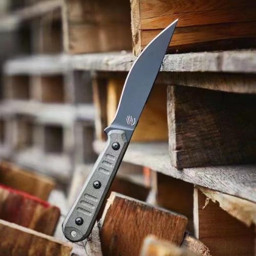 Bastinelli Silence Slim Brown Micarta Fixed Blade Knife