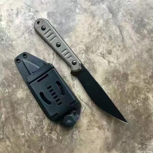 Bastinelli Silence Slim Brown Micarta Fixed Blade Knife