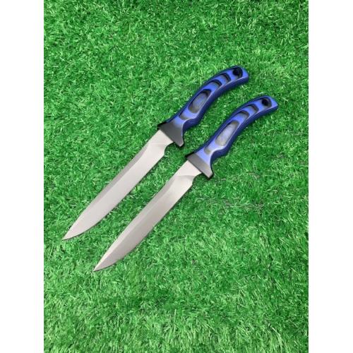 Introducing the 2024 Limited Edition MAD DOG Shrike 7: A sleek fixed blade with a striking black and blue handle.