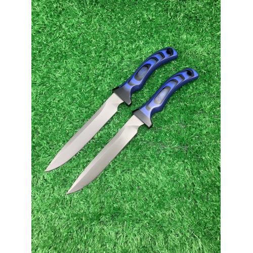 Introducing the 2024 Limited Edition MAD DOG Shrike 7: A sleek fixed blade with a striking black and blue handle.