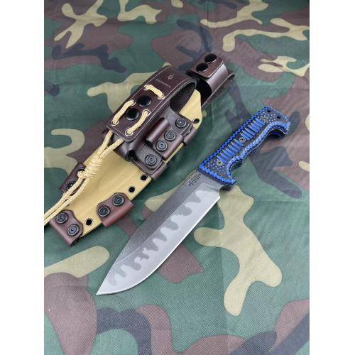 Miller Bros. Blades M8 Knife with Blue Handle