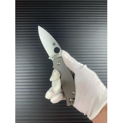 Spyderco C123 Titanium Back Lock Folding Knife