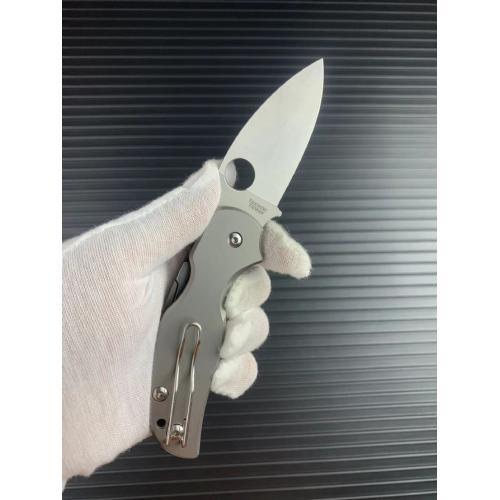 Spyderco C123 Titanium Back Lock Folding Knife