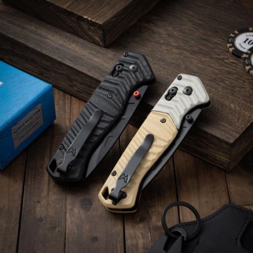 Introducing the 2024 Benchmade 593BK Tactical Folding Knife.