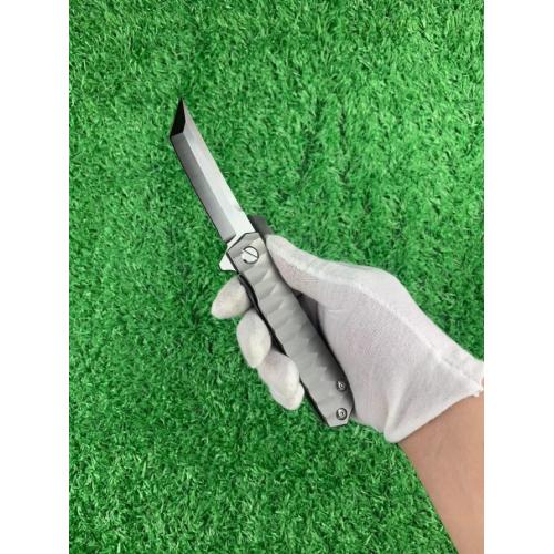 Titanium Alloy Folding Knife with Wave Pattern (Available in Two Styles)