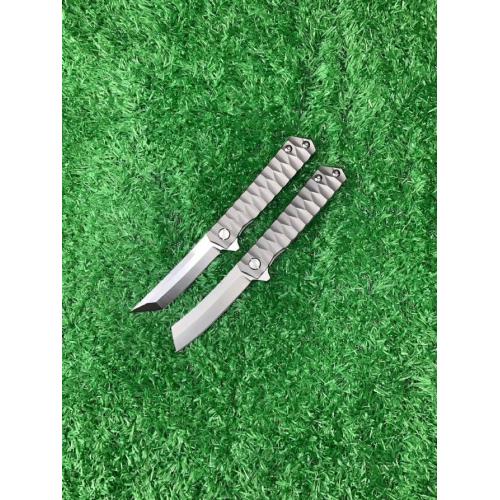 Titanium Alloy Folding Knife with Wave Pattern (Available in Two Styles)