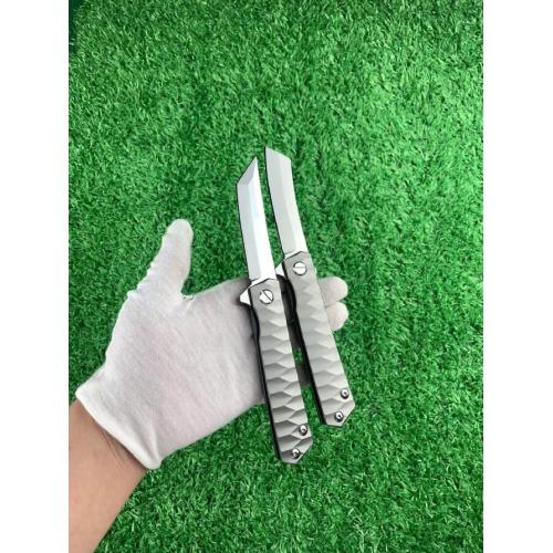 Titanium Alloy Folding Knife with Wave Pattern (Available in Two Styles)