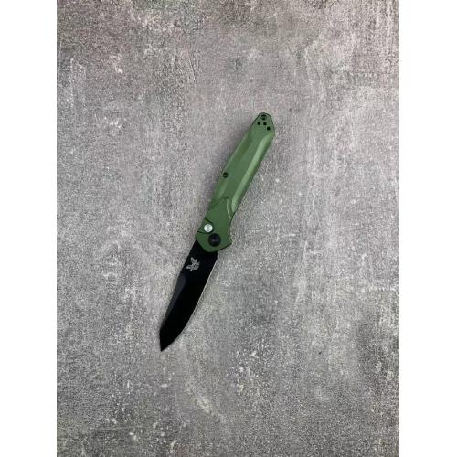 Butterfly 9400 Side-Opening Knife with a Green Aluminum Handle