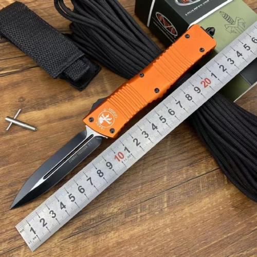 Introducing the Replica Microtech Dragon Double Blade: a masterful fusion of precision engineering and striking design. 
