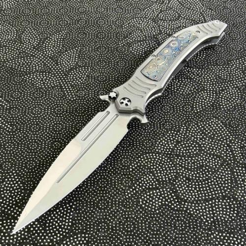 DDR Assisted Opening Folding Knife with Zirconium Inlays