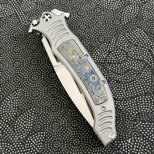 DDR Assisted Opening Folding Knife with Zirconium Inlays
