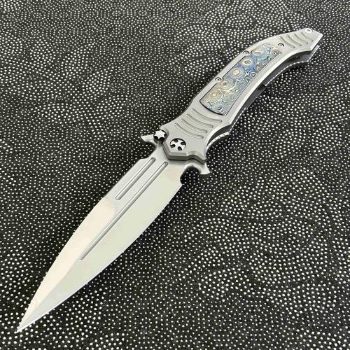 DDR Assisted Opening Folding Knife with Zirconium Inlays