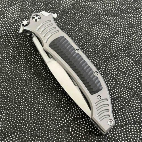 DDR Sword Assisted Opening Folding Knife with Carbon Fiber Inlay