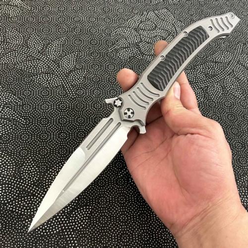 DDR Sword Assisted Opening Folding Knife with Carbon Fiber Inlay