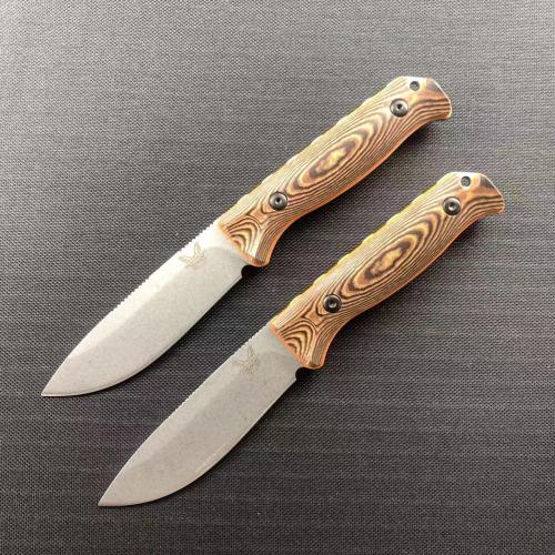 Benchmade 15002-1 Saddle Mountain Skinner Knife with Black and Orange Sheath