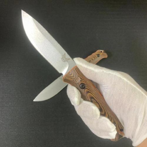 Benchmade 15002-1 Saddle Mountain Skinner Knife with Black and Orange Sheath