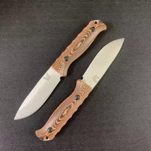 Benchmade 15002-1 Saddle Mountain Skinner Knife with Black and Orange Sheath