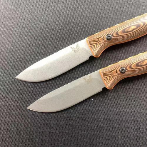 Benchmade 15002-1 Saddle Mountain Skinner Knife with Black and Orange Sheath