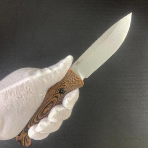 Benchmade 15002-1 Saddle Mountain Skinner Knife with Black and Orange Sheath