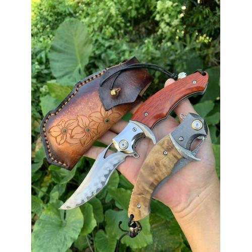 Introducing the Premium Mo Yan Damascus Folding Knife: A Masterpiece of Craftsmanship.