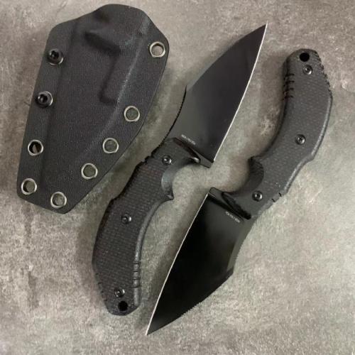 Introducing the Bastinelli Knives Little Rascal: a fixed blade masterpiece featuring a premium M390 steel blade and a sl