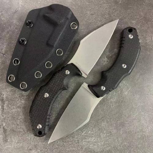 Introducing the Bastinelli Knives Little Rascal: a fixed blade masterpiece featuring a premium M390 steel blade and a sl