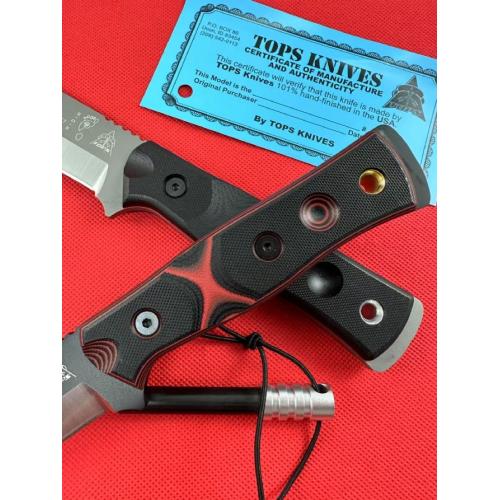 TOPS Tactical BOB Outdoor Survival Knife with Kydex Sheath