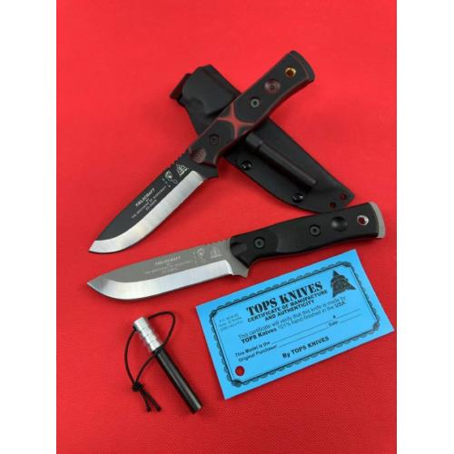 TOPS Tactical BOB Outdoor Survival Knife with Kydex Sheath